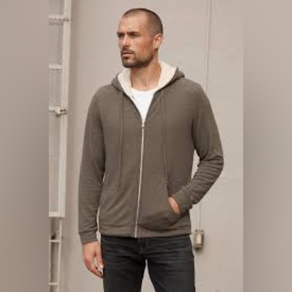 Velvet by Graham & Spencer Salvadore Sherpa Lined Hoodie Fleece Jacket XL EUC